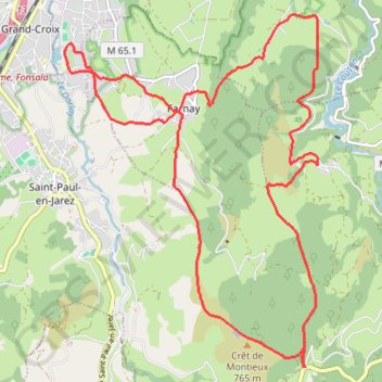 Itinéraire Lorette croix du mazet, distance, dénivelé, altitude, carte, profil, trace GPS