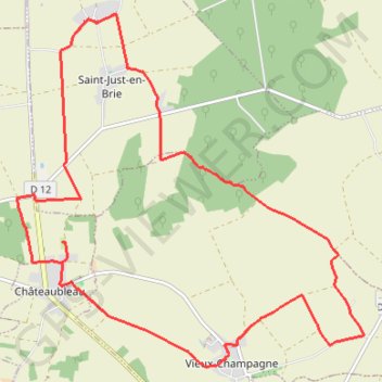 Itinéraire Châteaubleau - rando boucle gallo-romaine, distance, dénivelé, altitude, carte, profil, trace GPS