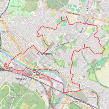 Itinéraire Rando Grivengée, distance, dénivelé, altitude, carte, profil, trace GPS