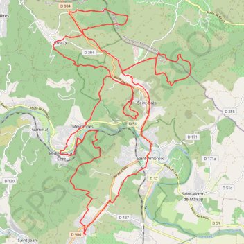 Itinéraire Les mages, distance, dénivelé, altitude, carte, profil, trace GPS