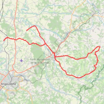 Itinéraire Roussines, distance, dénivelé, altitude, carte, profil, trace GPS