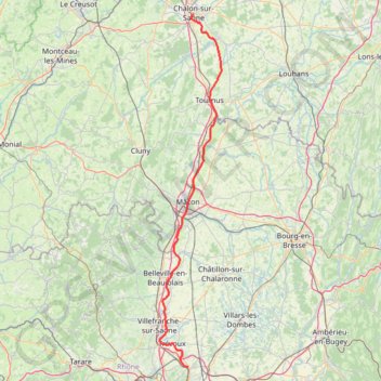 Itinéraire Pk-Saone V1, distance, dénivelé, altitude, carte, profil, trace GPS