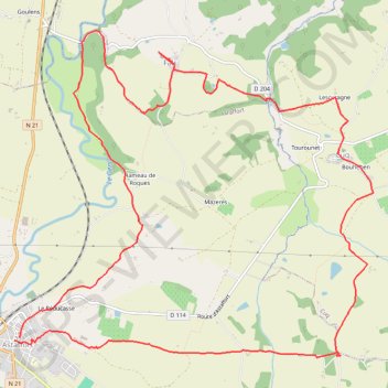 Itinéraire Astaffort - Cuq, distance, dénivelé, altitude, carte, profil, trace GPS