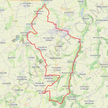 Itinéraire Sortie en vallée de la Saâne et en vallée de Dun, distance, dénivelé, altitude, carte, profil, trace GPS