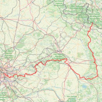 Itinéraire GR14 Sentier des Ardennes (2020), distance, dénivelé, altitude, carte, profil, trace GPS