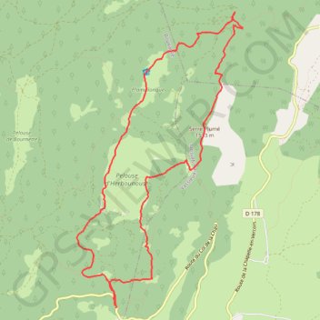 Itinéraire Serre Plumé depuis le col de la Chaud (forêt de Lente - Drôme), distance, dénivelé, altitude, carte, profil, trace GPS