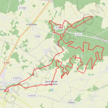 Itinéraire Aulnay 42 kms, distance, dénivelé, altitude, carte, profil, trace GPS