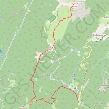 Itinéraire Charmant Som, distance, dénivelé, altitude, carte, profil, trace GPS