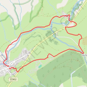 Itinéraire Bessan - Villarons, distance, dénivelé, altitude, carte, profil, trace GPS