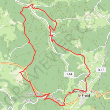 Itinéraire Le Velay des 3 Rivières - La Saint-Bonnette Saint-Bonnet-le-Froid, distance, dénivelé, altitude, carte, profil, trace GPS