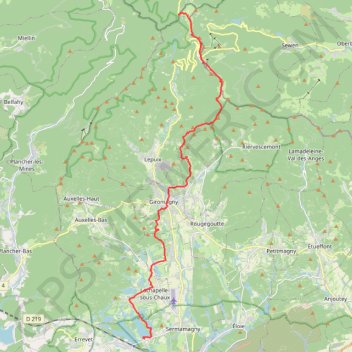 Itinéraire Du Malsaucy au Ballon d'Alsace, distance, dénivelé, altitude, carte, profil, trace GPS