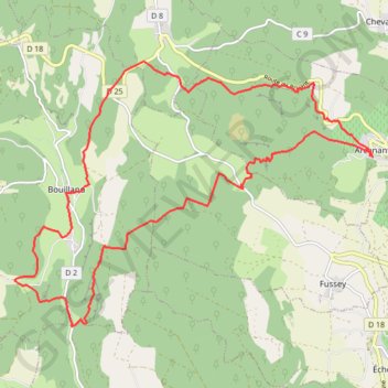 Itinéraire 2013-03-02T11:28:36Z, distance, dénivelé, altitude, carte, profil, trace GPS