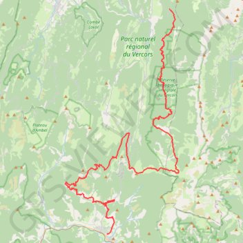 Itinéraire Grande Traversée du Vercors - Hauts plateaux, distance, dénivelé, altitude, carte, profil, trace GPS