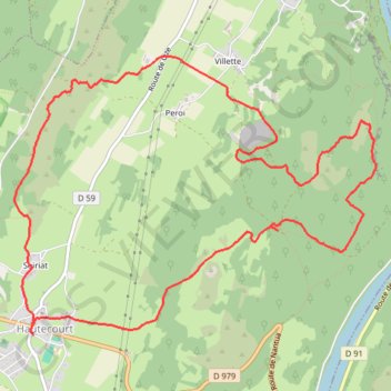 Itinéraire Autour de Hautecourt, distance, dénivelé, altitude, carte, profil, trace GPS