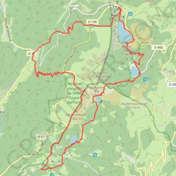 Itinéraire 4 Lacs et Etang des Dames, distance, dénivelé, altitude, carte, profil, trace GPS