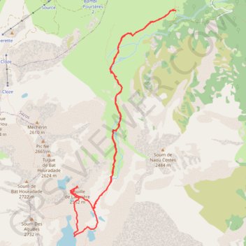 Itinéraire Lacs d'Ardiden et Aiguille de Lahazère depuis Aynis, distance, dénivelé, altitude, carte, profil, trace GPS