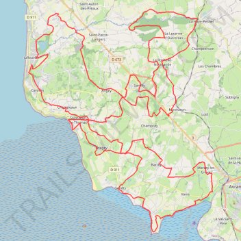 Itinéraire RIB 120 km, distance, dénivelé, altitude, carte, profil, trace GPS