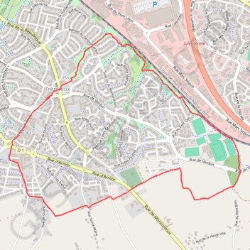 Itinéraire Marche rose à Trégueux, distance, dénivelé, altitude, carte, profil, trace GPS