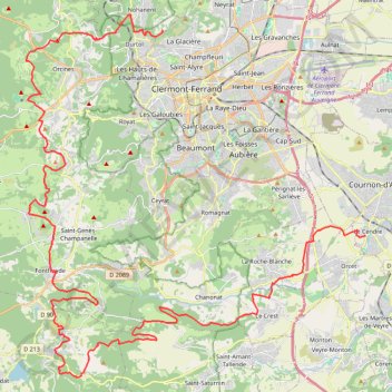 Itinéraire Rando durtol final, distance, dénivelé, altitude, carte, profil, trace GPS