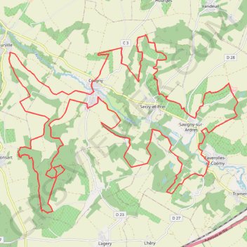 Itinéraire Vallée des loisirs - Faverolles-et-Coëmy, distance, dénivelé, altitude, carte, profil, trace GPS