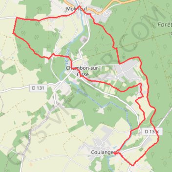 Itinéraire Circuit de Molineuf, distance, dénivelé, altitude, carte, profil, trace GPS