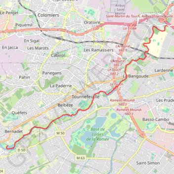 Itinéraire Les rives du Touch de Plaisance à Saint-Martin du Touch, distance, dénivelé, altitude, carte, profil, trace GPS