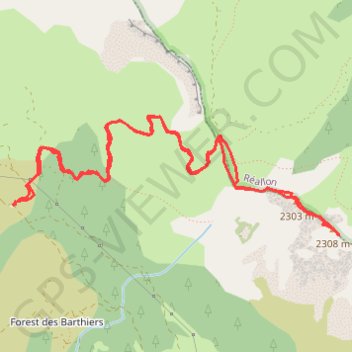 Itinéraire Col de la gardette, distance, dénivelé, altitude, carte, profil, trace GPS