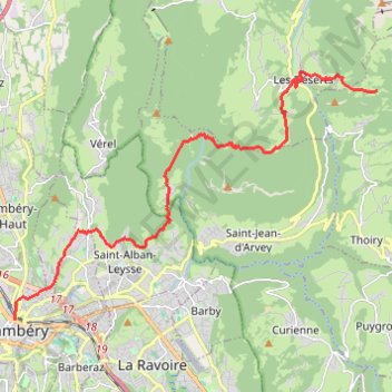Itinéraire chambery-annecy-5-jours (2), distance, dénivelé, altitude, carte, profil, trace GPS