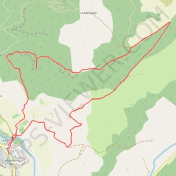 Itinéraire Roc Nantais et retour par Cazic, distance, dénivelé, altitude, carte, profil, trace GPS