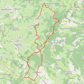 Itinéraire La Cubliz'Hard - Cublize, distance, dénivelé, altitude, carte, profil, trace GPS