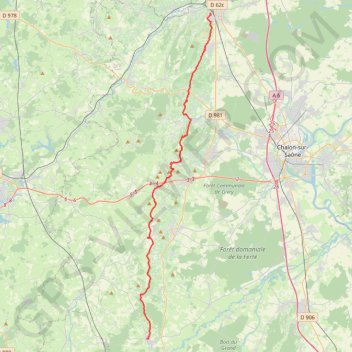 Itinéraire Chagny - Saint Gengoux le National, distance, dénivelé, altitude, carte, profil, trace GPS