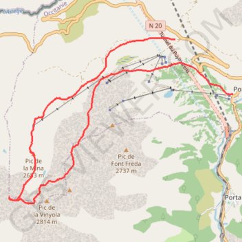 Itinéraire Pic Oriental de Font Negra Retour, distance, dénivelé, altitude, carte, profil, trace GPS