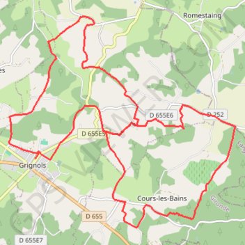 Itinéraire Boucle de grignols, distance, dénivelé, altitude, carte, profil, trace GPS