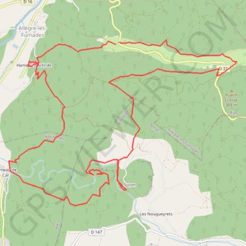 Itinéraire v, distance, dénivelé, altitude, carte, profil, trace GPS