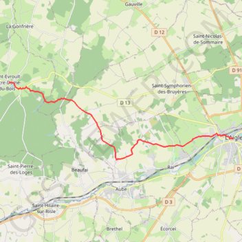 Itinéraire Chemin de Saint Michel (voie de Paris) etape 3, distance, dénivelé, altitude, carte, profil, trace GPS