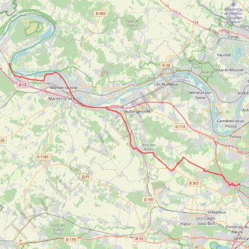 Itinéraire Route_de_Saint-Nom,_L'Étang-la-Ville,_France-Rolleboise,_France_geovelo, distance, dénivelé, altitude, carte, profil, trace GPS
