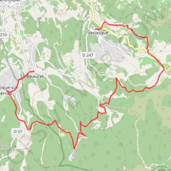 Itinéraire Venasque - Beaucet, distance, dénivelé, altitude, carte, profil, trace GPS