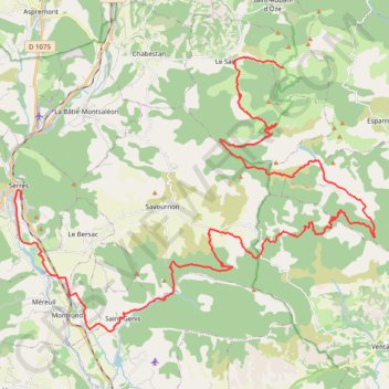 Itinéraire Le Saix - Serres, distance, dénivelé, altitude, carte, profil, trace GPS