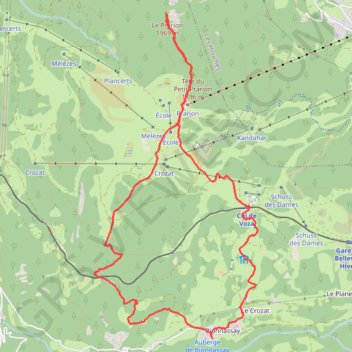 Itinéraire Le Prarion depuis Bionnassay, distance, dénivelé, altitude, carte, profil, trace GPS