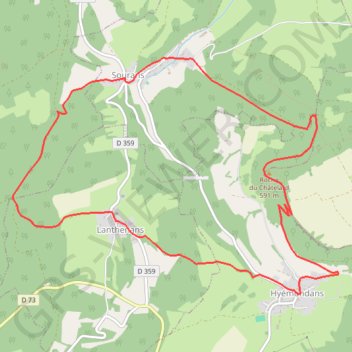Itinéraire Par monts et par Vaux, distance, dénivelé, altitude, carte, profil, trace GPS
