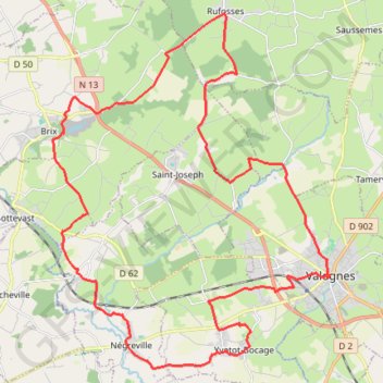 Itinéraire Bocage Valognais Ouest, distance, dénivelé, altitude, carte, profil, trace GPS
