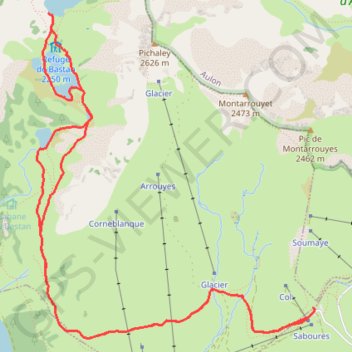 Itinéraire 65-122, distance, dénivelé, altitude, carte, profil, trace GPS