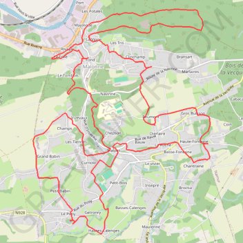 Itinéraire Namur Randonnée, distance, dénivelé, altitude, carte, profil, trace GPS