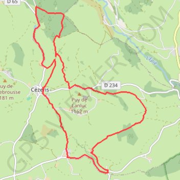 Itinéraire Au detour de la Gazonne - Cézens, distance, dénivelé, altitude, carte, profil, trace GPS