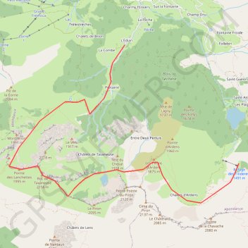 Itinéraire Tinderets-Tavaneuse-Abondance, distance, dénivelé, altitude, carte, profil, trace GPS