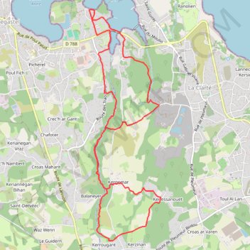 Itinéraire 22-294, distance, dénivelé, altitude, carte, profil, trace GPS