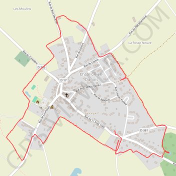 Itinéraire Tour de Châtillon, distance, dénivelé, altitude, carte, profil, trace GPS