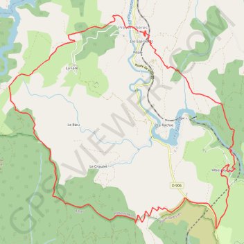 Itinéraire Randonnée à Prévenchères en Lozère, distance, dénivelé, altitude, carte, profil, trace GPS