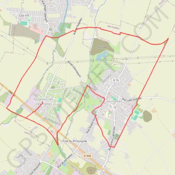Itinéraire La voie ferrée - Noyelles-lès-Vermelles, distance, dénivelé, altitude, carte, profil, trace GPS