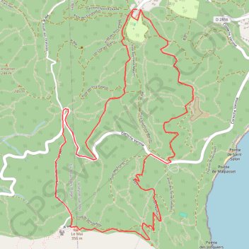 Itinéraire Janas - Le Mai - Le Peyras, distance, dénivelé, altitude, carte, profil, trace GPS